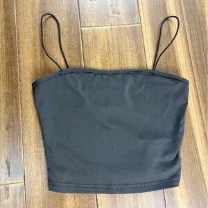 NWOT Cider size XXS Black Crop Tank Top Spaghetti Straps y2k